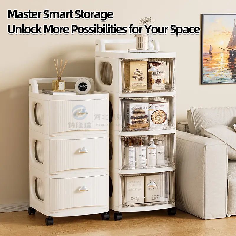 Household Storage Cart Shelf, Push Cart Tool Trolley, Care C